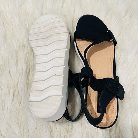 Women’s Steven by Steven Madden Gitty Wedge Black Sandals Size 8.5 US! - Picture 7 of 11